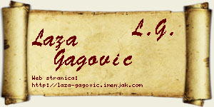 Laza Gagović vizit kartica